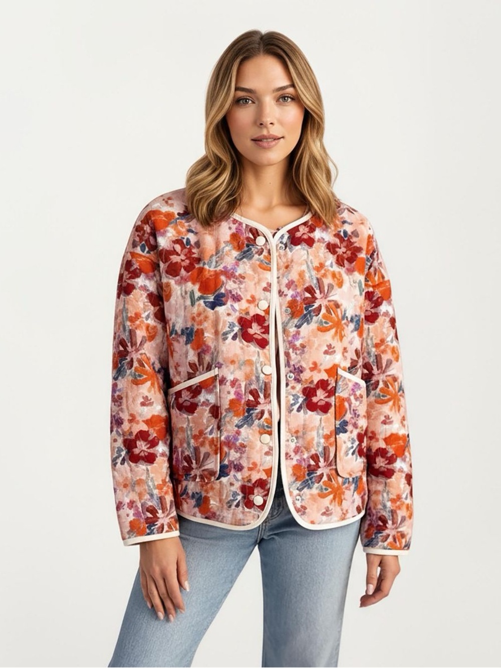 Anna-Kaci Floral Quilted Jacket - Picture 2 of 4